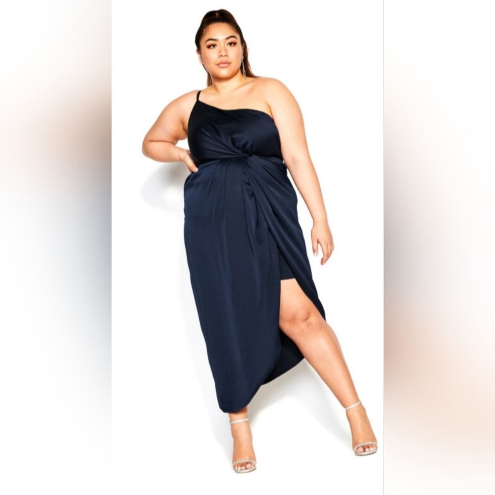 NWT City Chic Sensual Special Occasion Satin Dress Size 12W